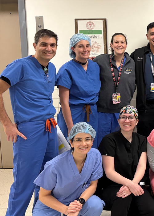 Drs. Moayedi, Lowie, Salerno, Spangler, and Sward Lead Faculty Cadaver Lab